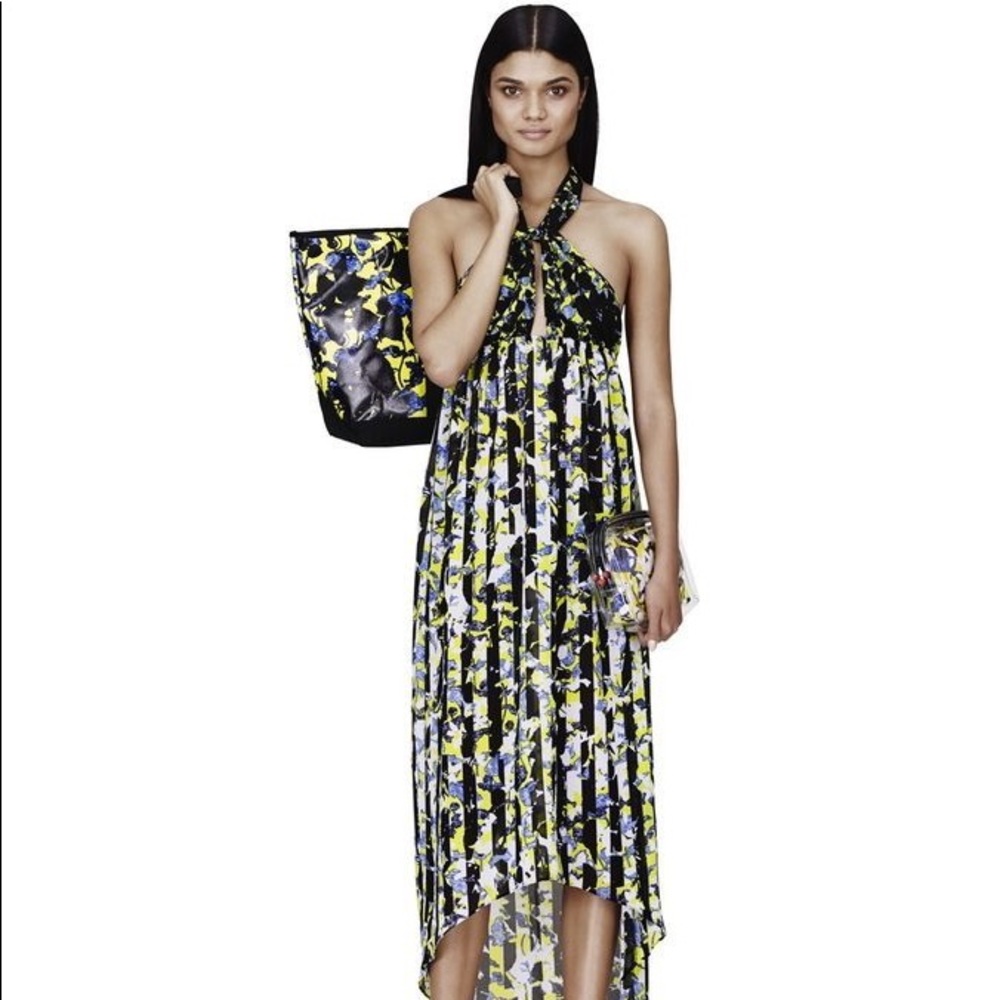 PETER PILOTTO x TARGET • Sheer Floral Print Maxi Halter Cover Up Dress